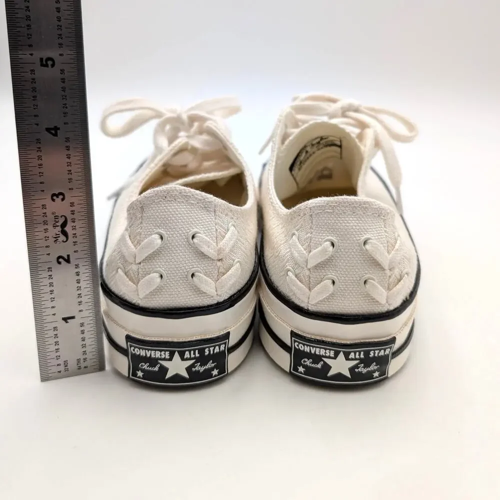 Converse Chuck 70 Lace-Up Sneaker Shoes Unisex Off White Size US W8/M6 EU39 - Picture 4 of 11